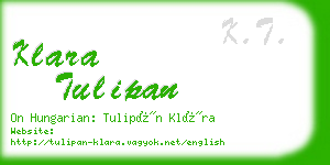 klara tulipan business card